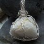 Druzy wirewrapped pendant.Gemstone pendant,Gemstone jewellery Image 5