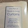 cream fully lined curtains Image 2