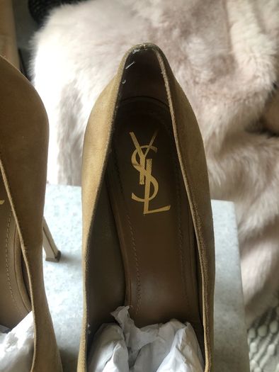 YSL nude suede Tribtoo pumps