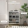 Shoe Storage Cabinet, Modern Shoe Cupboard with Open Shelf, Adjustable Shelf, 6 Vents, Shoe Rack for 12 Pairs of Shoes Image 2