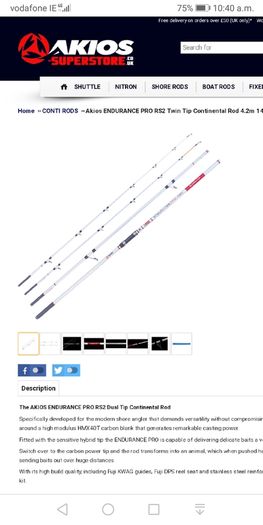 Akios endurance twin tip Beach rod