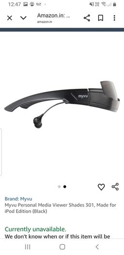 Myvu Personal Media Viewer Shades 301, Made for iPod Edition (Black)