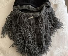 Hand Knitted Fancy Dress Halloween Viking Hat and Beard