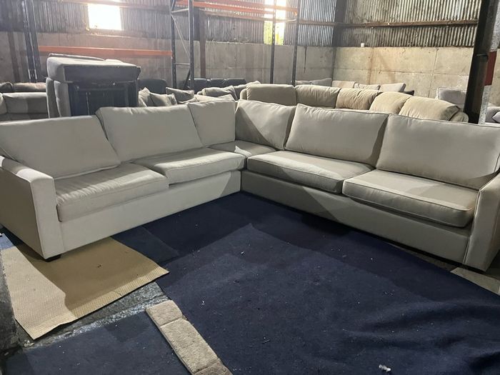Grey corner sofa set o shaped
