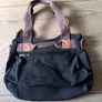 Canvas Black-and-Brown Crossbody Bag Image 9