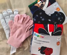 QUICK SALE (BRAND NEW Sets): Two Lupilu Baby Bodysuit Packs (6-12M & 12-24M) + FREE Kids Gloves - Collection D13