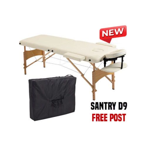 Portable Massage Table Folding Spa Beauty Therapy Bed Cream