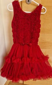 Red occasion dress Age 7 to 8 years