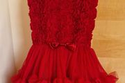 Red occasion dress Age 7 to 8 years