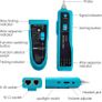 9 in 1 Network Cable Tester with Battery,Wire Tracker RJ45 RJ11 LAN Cable Toner Telephone Line Finder Cat5 Cat6 Ethernet Cable Tracer Kit Sensitivity-Adjust Continuity-Check for Cable Collation (FREE POSTAGE) Image 2