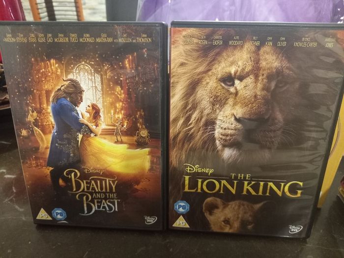 Beauty And The Beast + Lion King Dvd Live Action Disney Family Movies