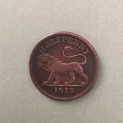 Great Britain Geo III Halfpenny 1813 British Copper Coy.