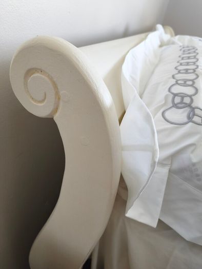 Sleigh bed, lockers and blanket box