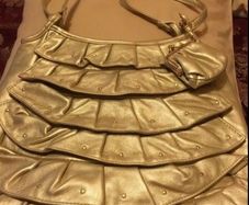 Ladies new gold bag