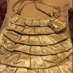 Ladies new gold bag