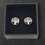 Vintage 925 Sterling Silver Tree Of Life Earrings Image 2