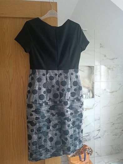 Designer boutique James Lakeland formal occasion party polka dots black dress 10 New
