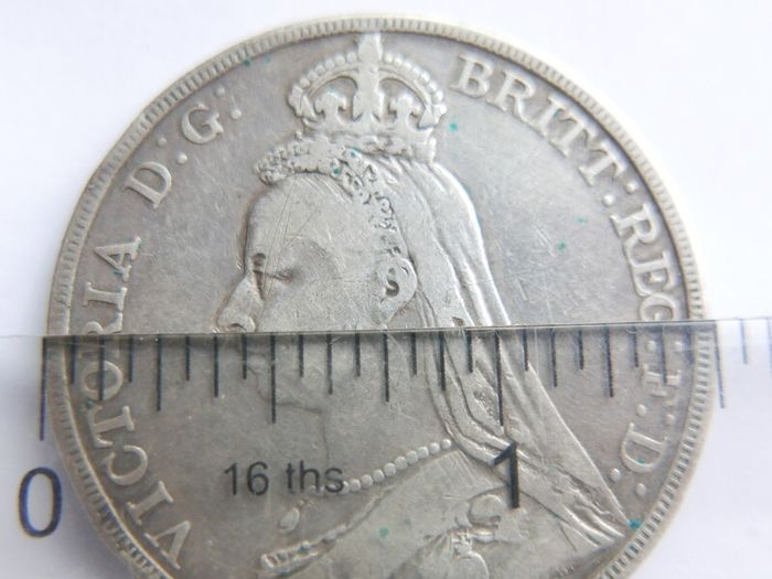 1889 Queen Victoria Sterling Silver Crown Coin