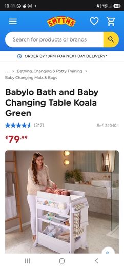 Baby changing unit & baby crib bundle