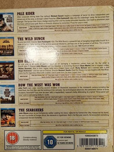 Westerns 5 movie blu-ray boxset