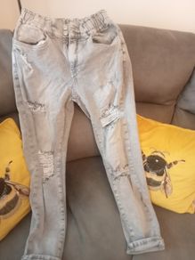 ladies jeans paper bag waist size 10 free