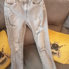 ladies jeans paper bag waist size 10