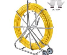 Fish Tape Puller Fiberglass 200mx7,9mm (656 ft 5/16 in) Wire Cable Running Duct Rodder