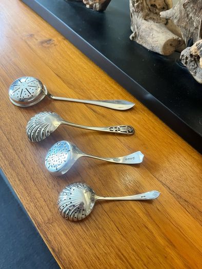 Antique Sugar Sifters x4