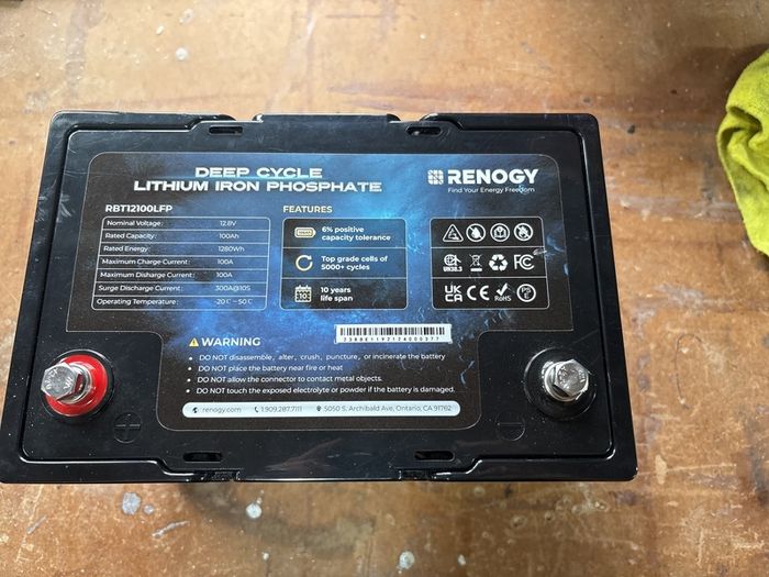 Rangy 100ah Lithium Camper Battery