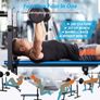 Adjustable Weight Bench with Dip Station Folding Heavy Duty Weight Lifting Bench Home Training Gym Multiuse Workout Bench Image 2