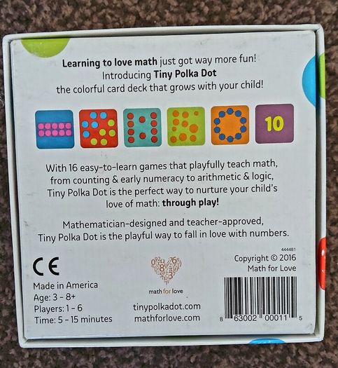 Tiny Polka Dot Number Learning Game