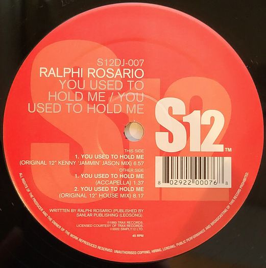 Ralph Rosario-You used to Hold me