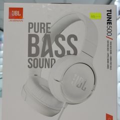 JBL Tune 500 Wired On-Ear Headphones (Pure Bass Sound)