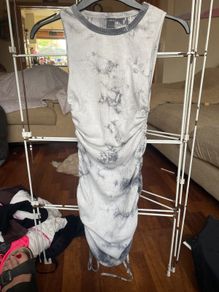 Tie dye mini dress grey size S
