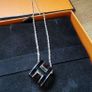 Hermes Pop H Pendant & Chain - Black with Rose Gold Image 4