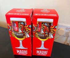 Two Madri beer glasses (new)