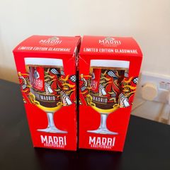 Two Madri beer glasses (new)