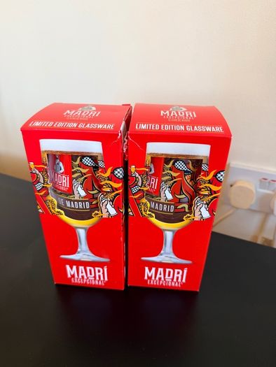Two Madri beer glasses (new)