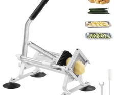 Vegetable Slicer, 1/4 inch Fruit Slicer, Stainless Steel and Aluminum Alloy Vegetable Cutter Slicer Machine