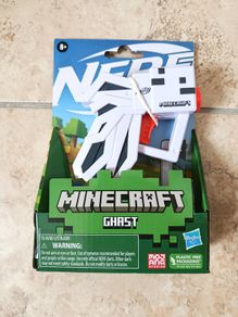 Nerf 2021 MicroShots Minecraft Ghast Mini Blaster Gun With 2 Elite Darts NEW