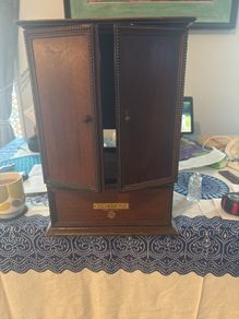 Antique 1920s  Gecophone wooden cabinet