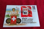 Switzerland Uruguay joint issue coins stamps first day cover 1844 -1994