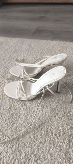 ZARA White Strappy Lace-Up High Heel Sandals Size 38 (UK 5)