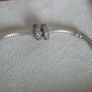 Pandora sparkly clear,spacer charms very good condition hallmarked Image 3