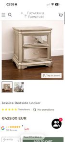 Two mirrored bedside lockers