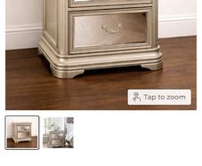 Two mirrored bedside lockers