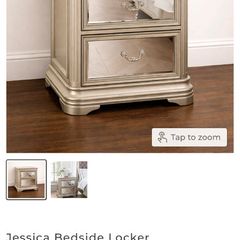 Two mirrored bedside lockers