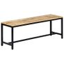 Dining Bench 120 cm Solid Rough Mango Wood Image 9