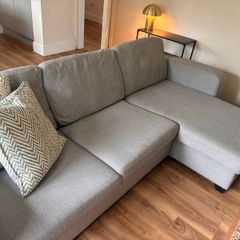 DFS Lydia 3 Seater L-Shaped Sofa Bed & Footstool Professionally Cleaned