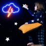 Neon Sign, Acrylic Cloud Lightning Led Neon Light Wall Light Led Wall Decor, Battery or USB Powered Light Up Acrylic Neon Sign for Bedroom, Kids Room, Bar, Party, Christmas (FREE POSTAGE) Image 4